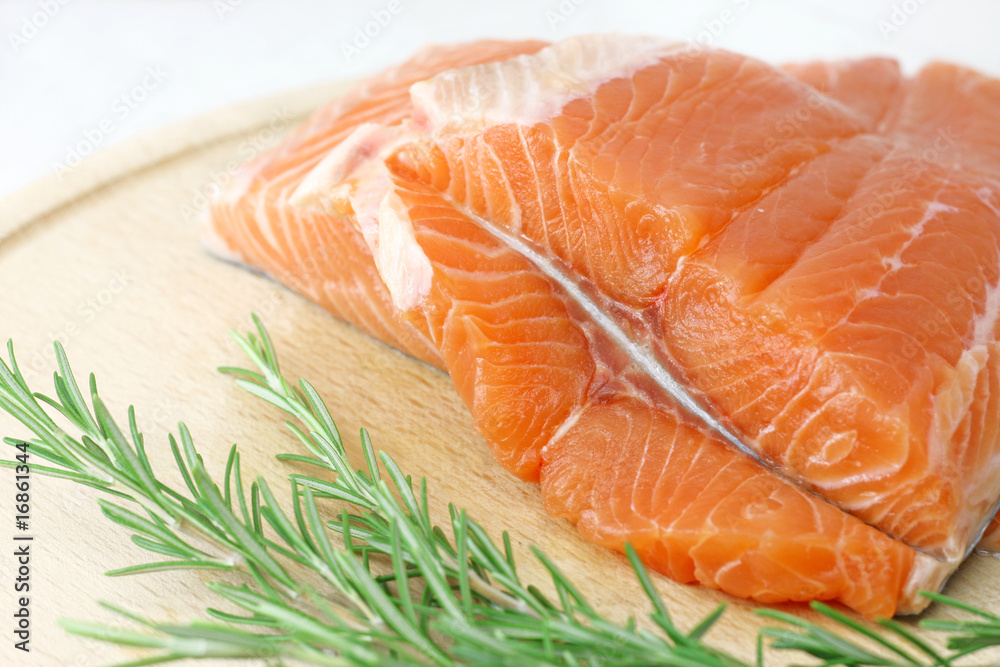 Salmon steak with rosemary Salmon steak with rosemary