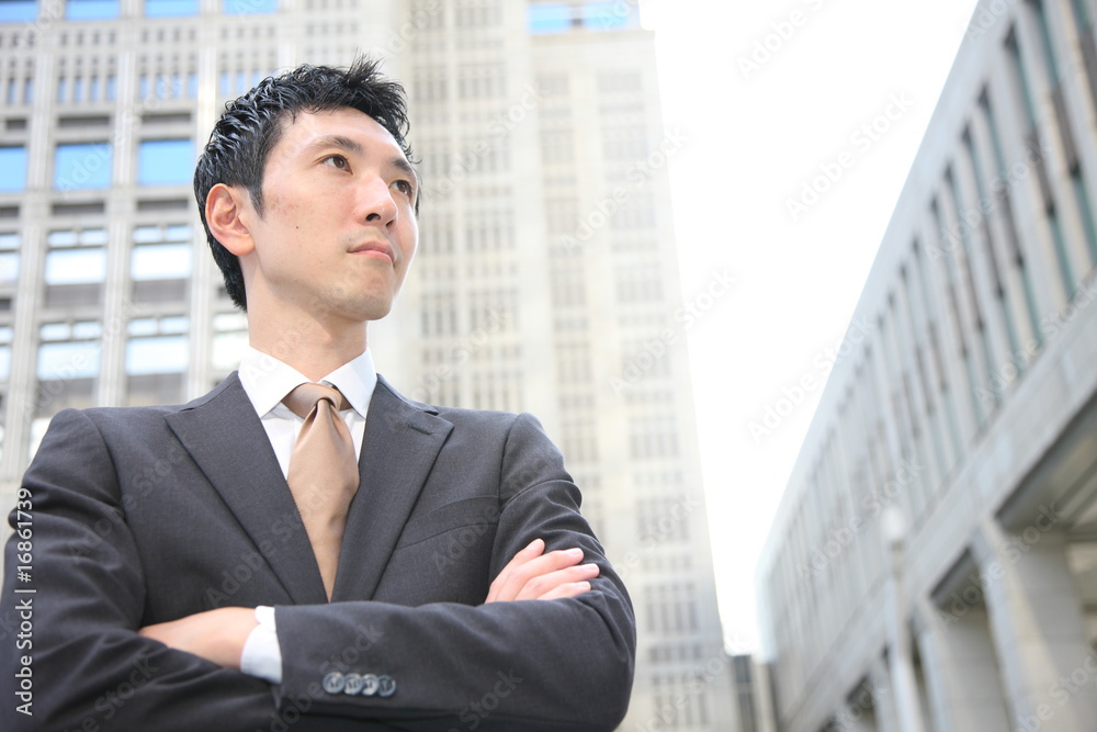 Businessman in the town Businessman in the town