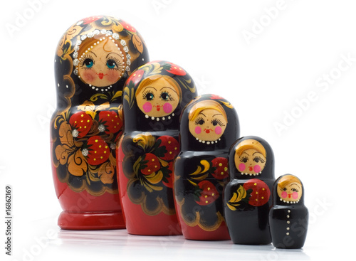 family of wooden toys photo