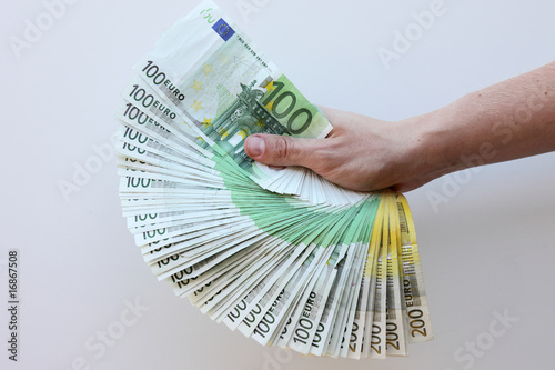 Canvastavla éventail de billets de banque