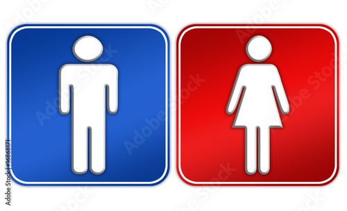 Wallpaper Mural Male female sign over white Torontodigital.ca