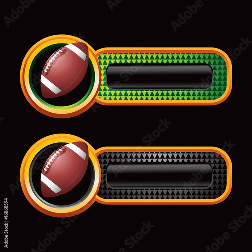Football checkered green and black banners