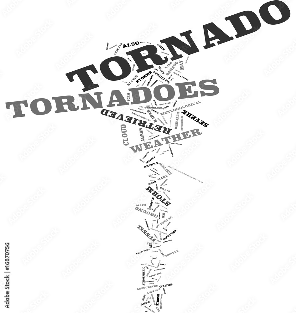 Tornadoes word cloud