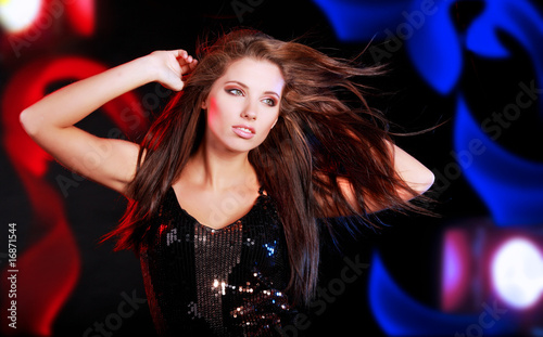 Portrait of a beautiful dancing girl