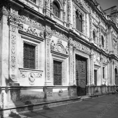 Bild auf Leinwand Cityhall of Sevilla b&w