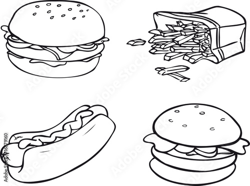Hamburger, Pommes, Hotdog, Fast Food
