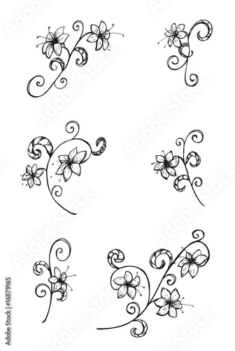 Blumen, Ranken, Verzierung, Design, Blüten