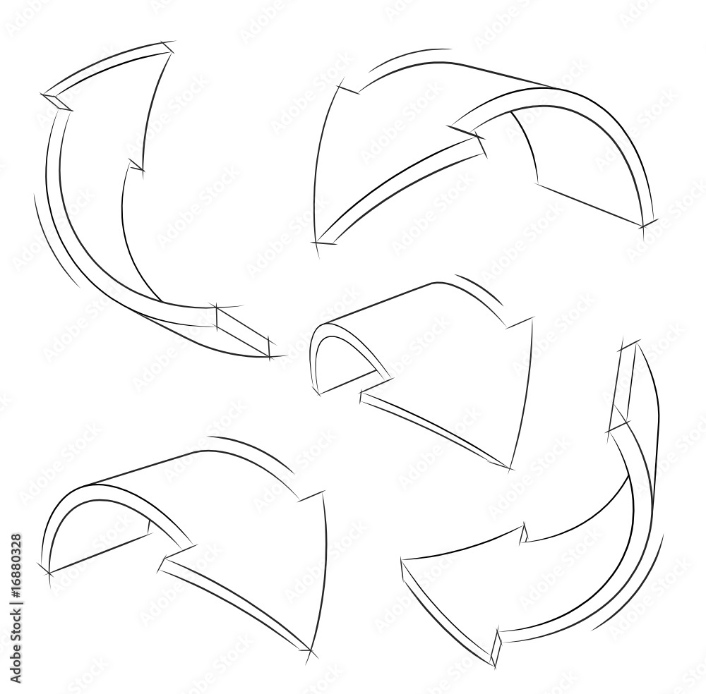 Obraz premium Flèches contours