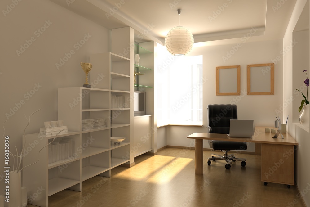 Fototapeta premium 3d rendering interior of a study room