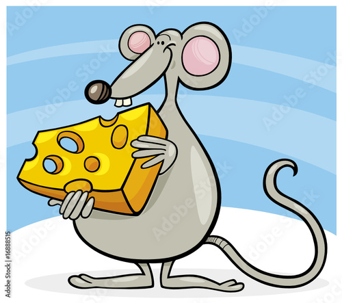 mouse with cheese