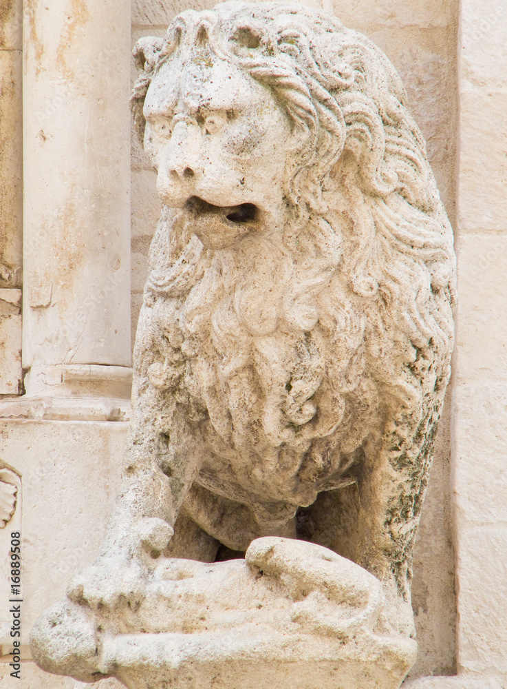 Cathedral's statue of Altamura. Puglia.