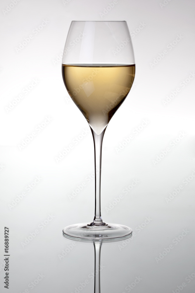 Glass with white wine