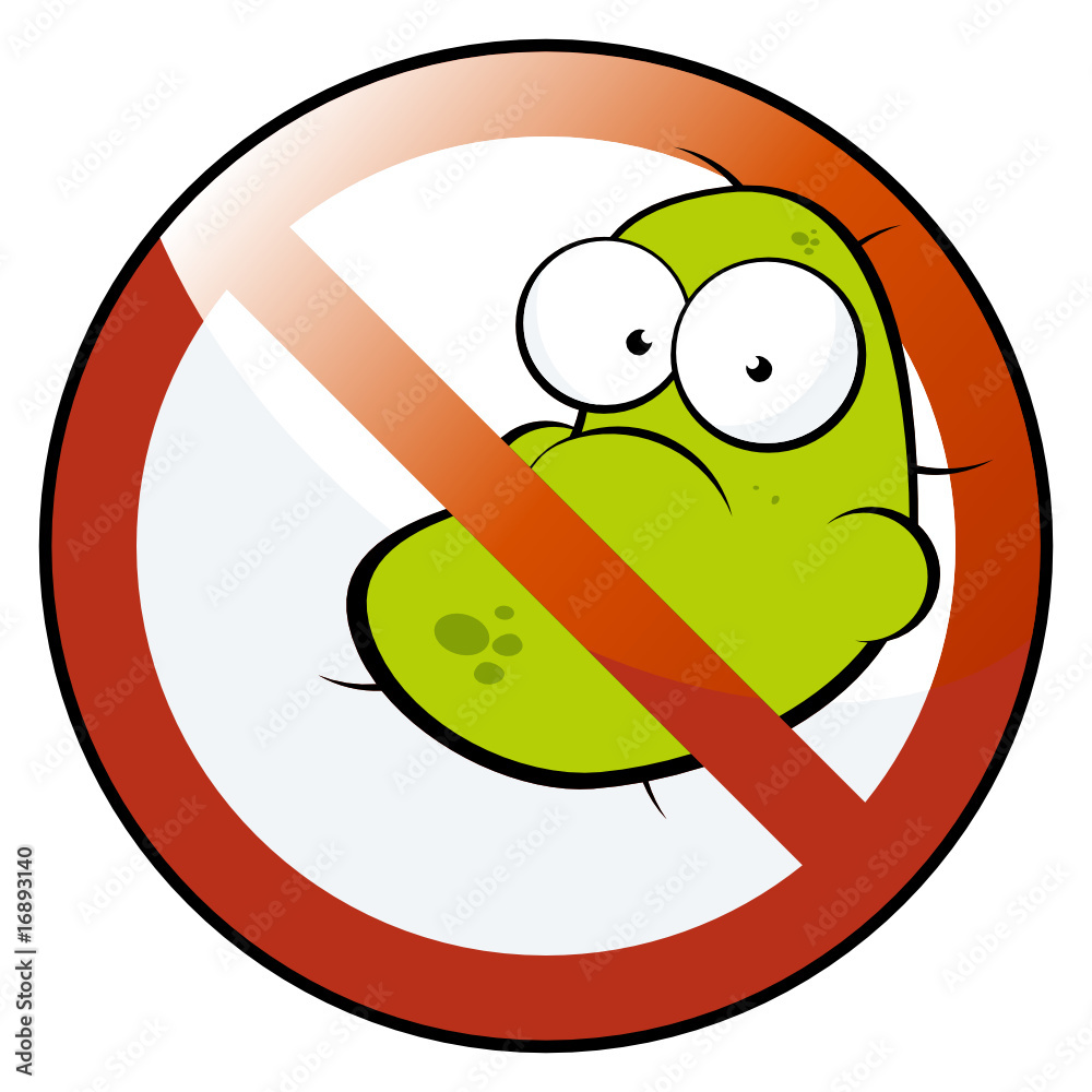 Obraz premium bakterie virus lustig zeichen