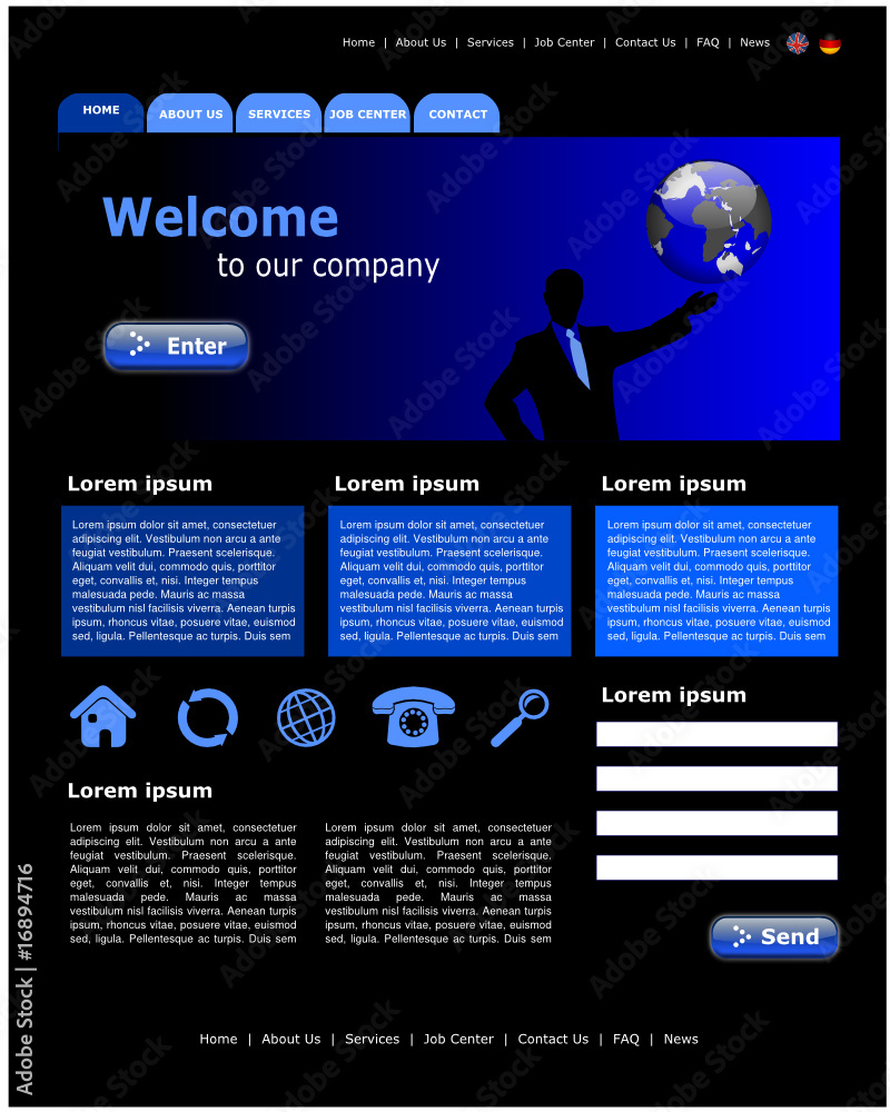 Website Template Business black