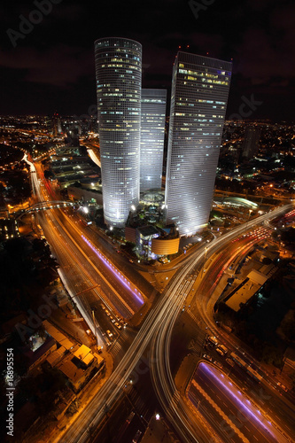 Obraz na płótnie Skyscrapers in the center of Tel Aviv