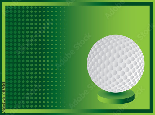 Golf ball green halftone banner