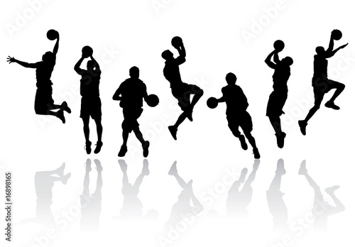 Vector Basketball Player Silhouettes