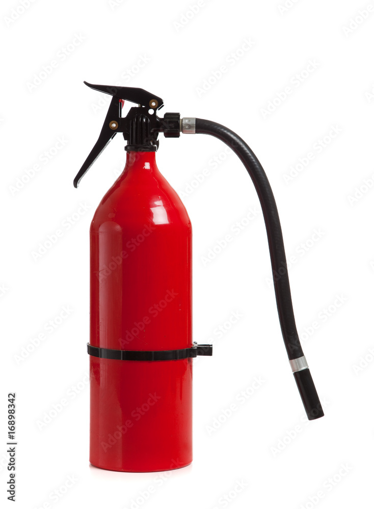 Obraz premium Red Fire Extinguisher on white