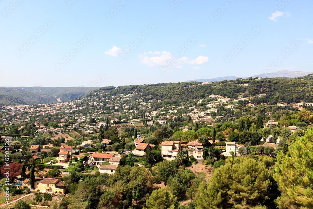 aerial view from the village of Saint-Paul France