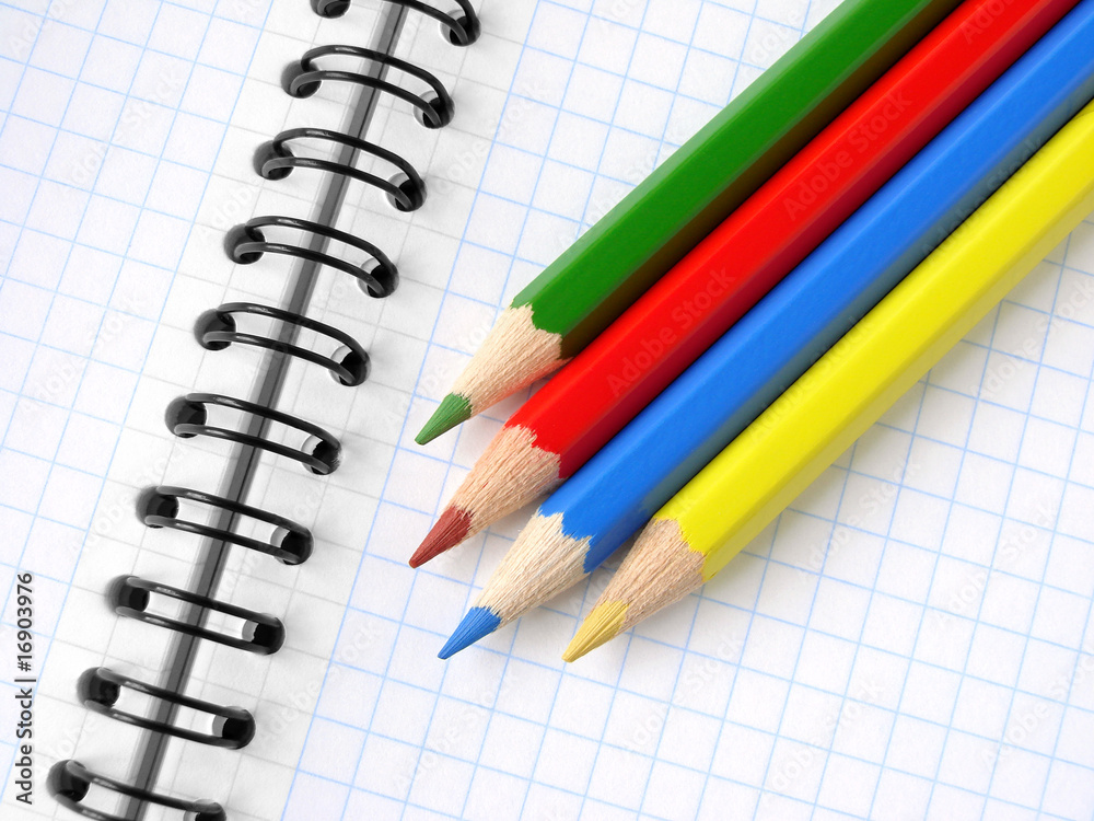 color pencils and spiral notepad color pencils and spiral notepad
