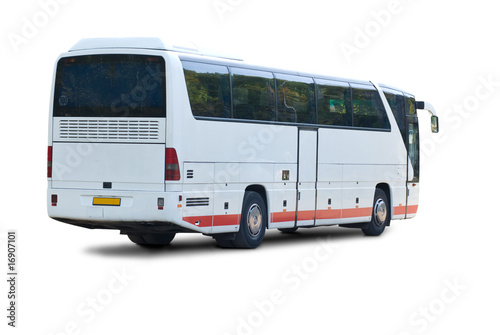 Tour bus. Isolated on white background with clipping path.