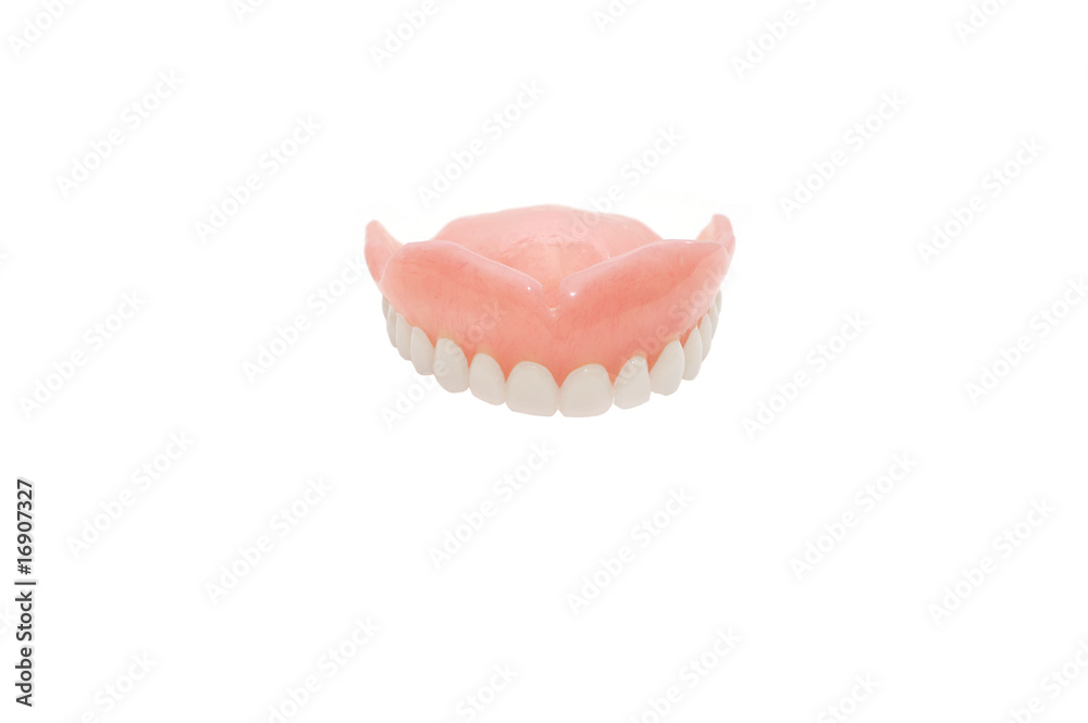 Obraz premium Dental prosthesis on white background