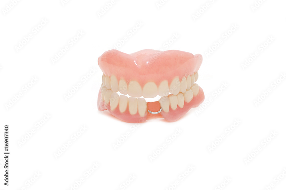 Obraz premium Dental prosthesis on white background