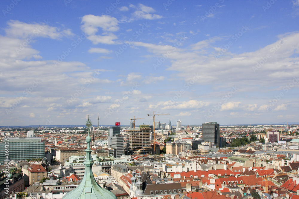 Blick über Wien vom Stephansdom