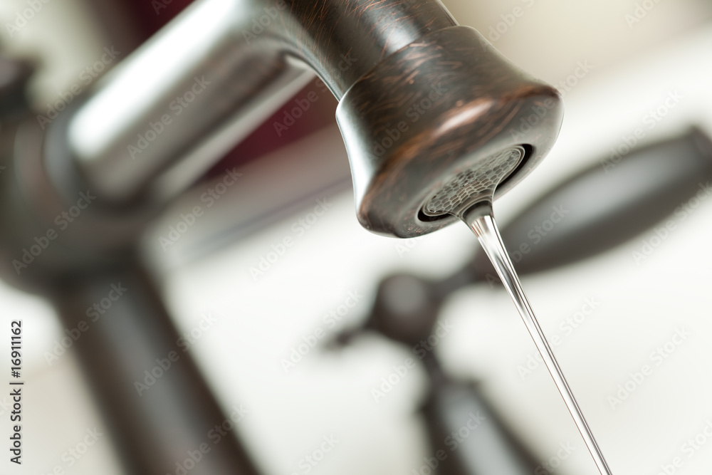 Water Dripping from Classic Faucet Water Dripping from Classic Faucet