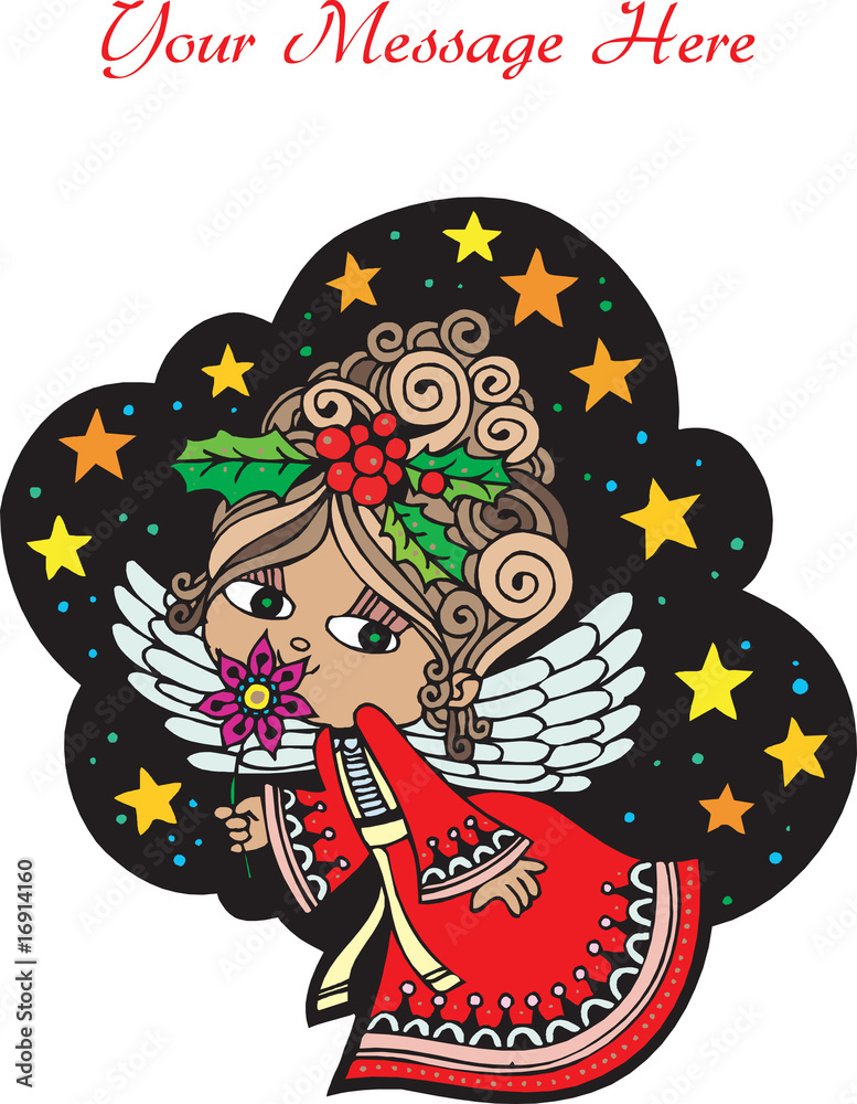 Fototapeta premium Christmas Card Angel 6
