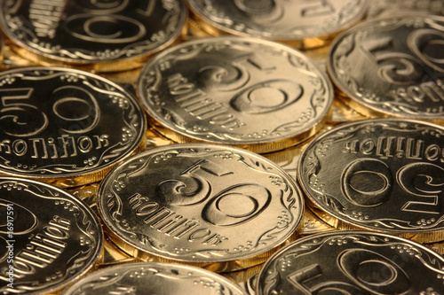 Golden coins background