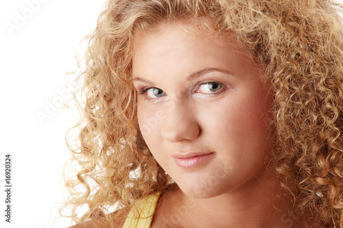 Quadro su tela Pudgy caucasian girl