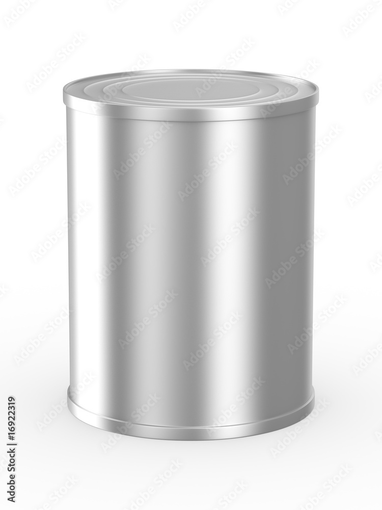 Can on white background. Isolated 3D image Can on white background. Isolated 3D image