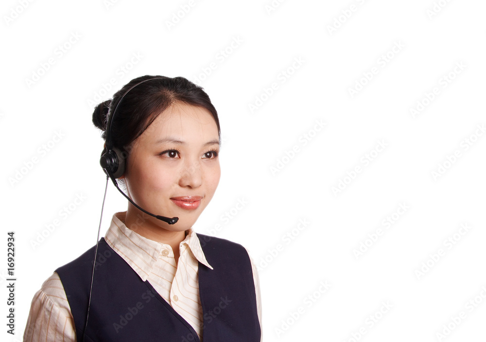 portrait of call center operator portrait of call center operator