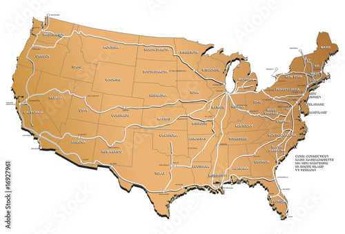 USA railway map