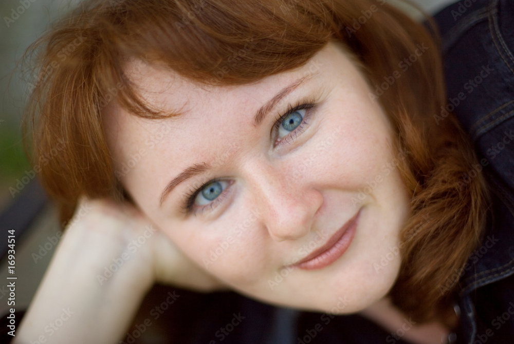Beautiful happy redheaded woman Beautiful happy redheaded woman