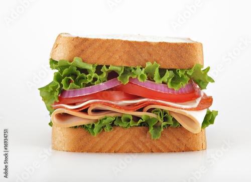 Sandwich - Deli snadwich isolated over the white background