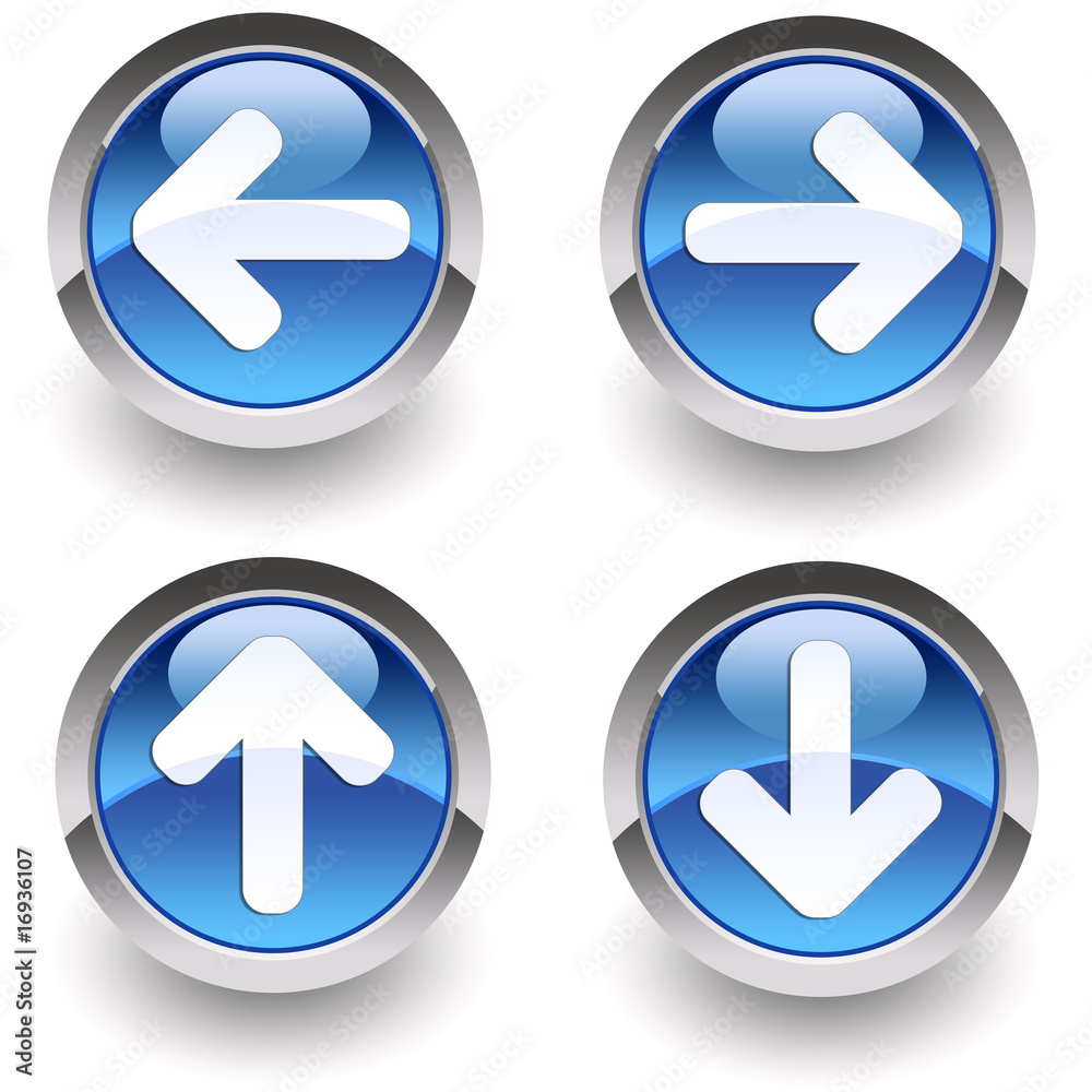 Glossy arrow icons set Glossy arrow icons set