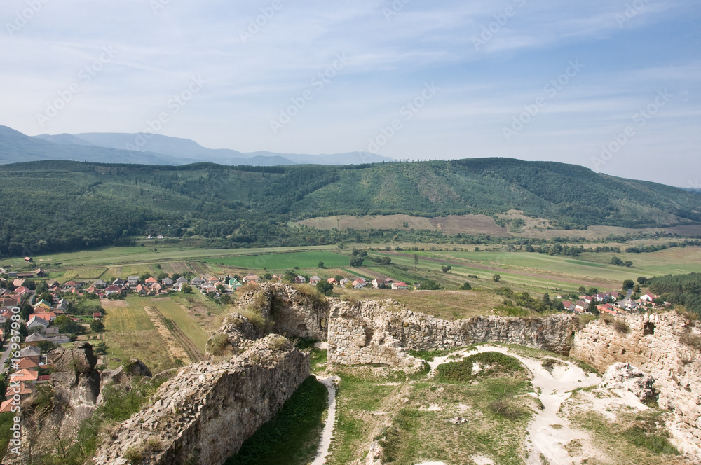 Village of Sirok from its fort