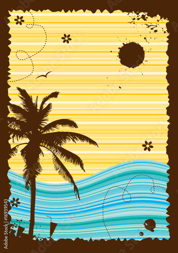 Summer holiday, abstract frame for your design
