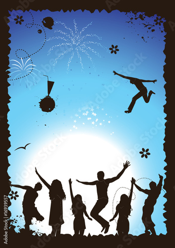 Funny party, holiday, vector illustration for your design