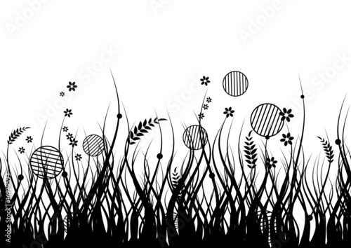 Grass silhouette black