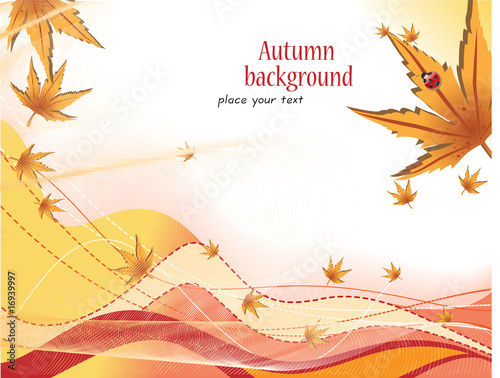 Abstract autumn background. Vector