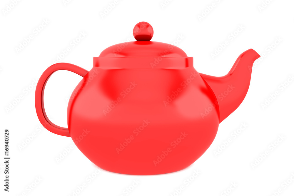 red teapot isolated on white background with clipping path red teapot isolated on white background with clipping path