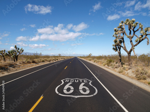 Canvas Print Route 66 Mojave Desert