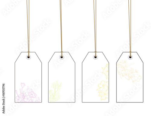 Hanging tags with clipping path
