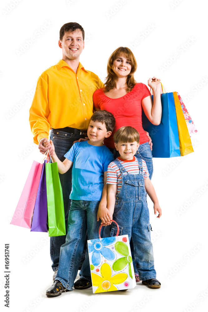 Family with gifts Family with gifts