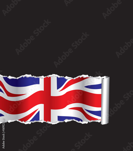 black background with british flag in background