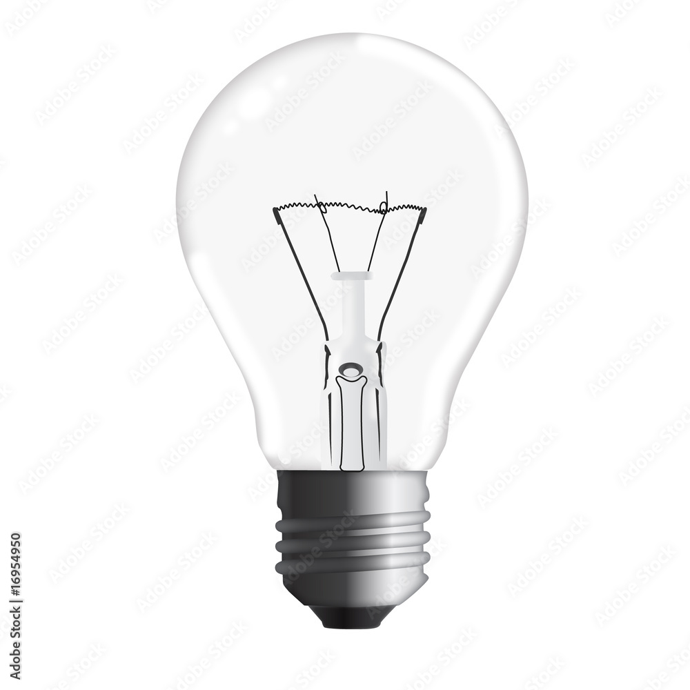 vector  illustration of a light bulb