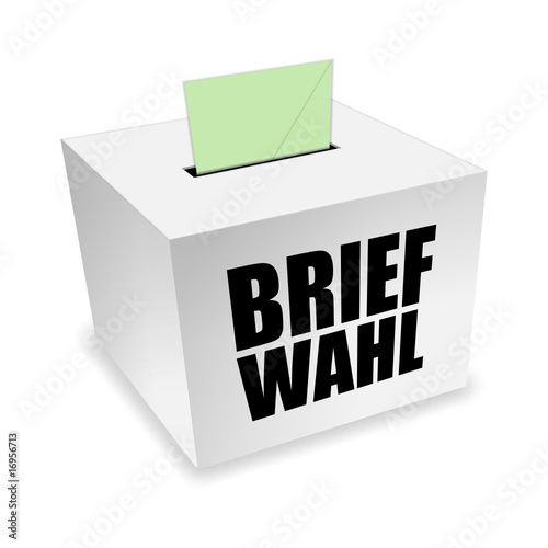 wahlurne briefwahl weiss